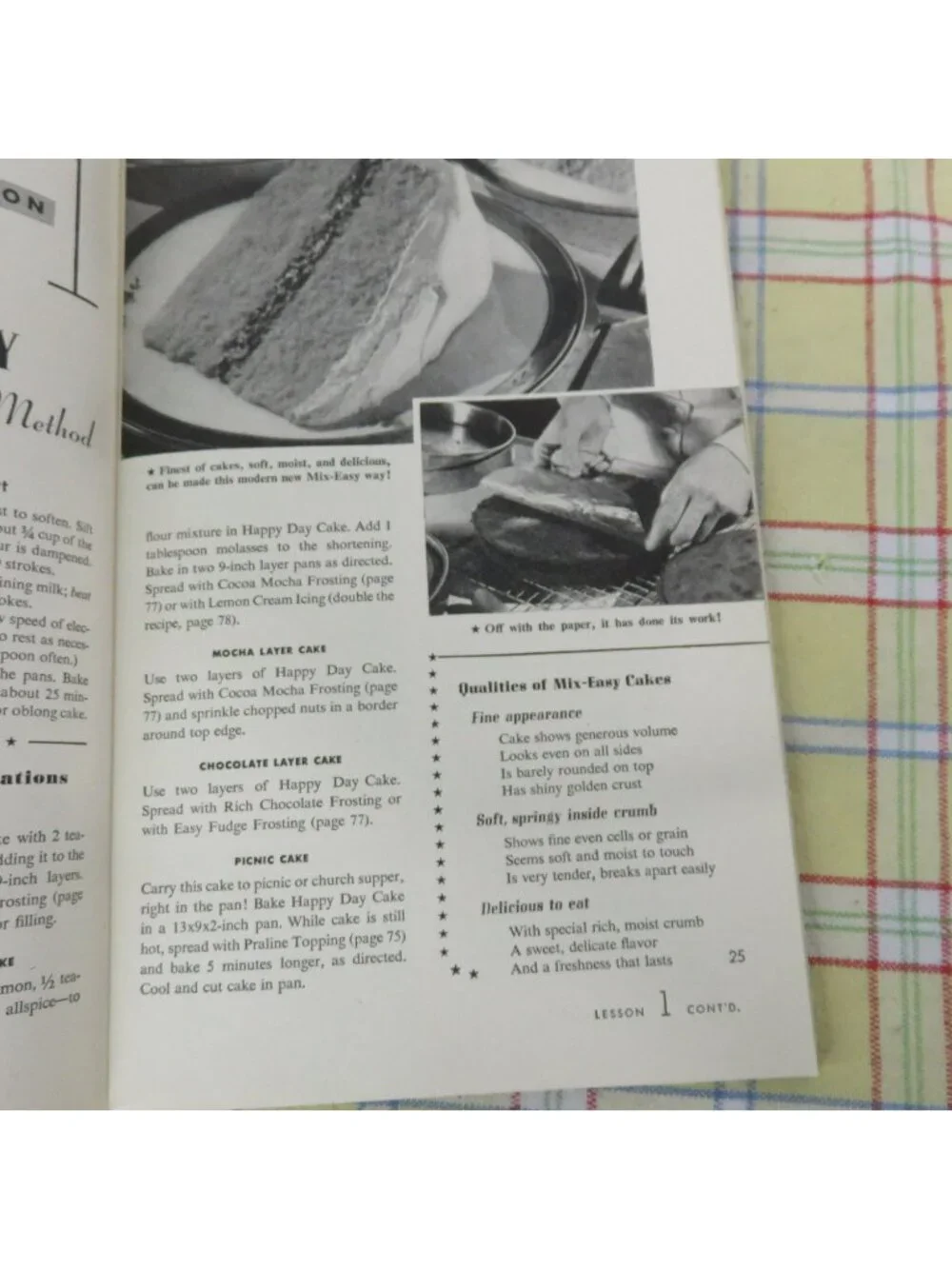 Learn to Bake Cookbook 1947 General Foods Cake Pastry Muffin Cookie Recipes